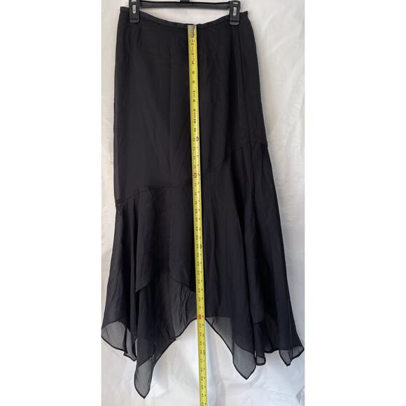 VERONIQUE YOUNG For W Women's Black Layered Asymmetrical Skirt Vtg USA Sz 10 - Picture 5 of 6